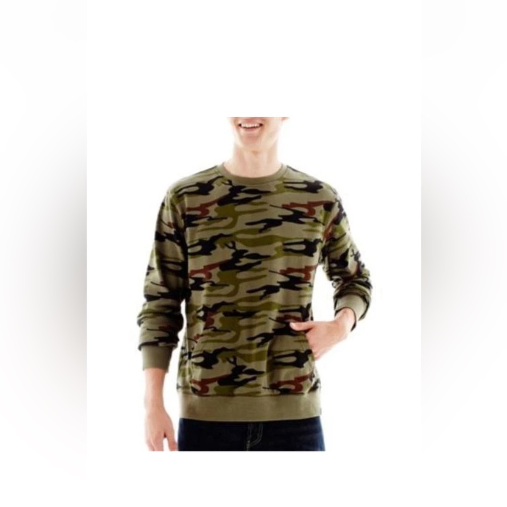 Ocean Current Men's Camouflage Crewneck Sweater